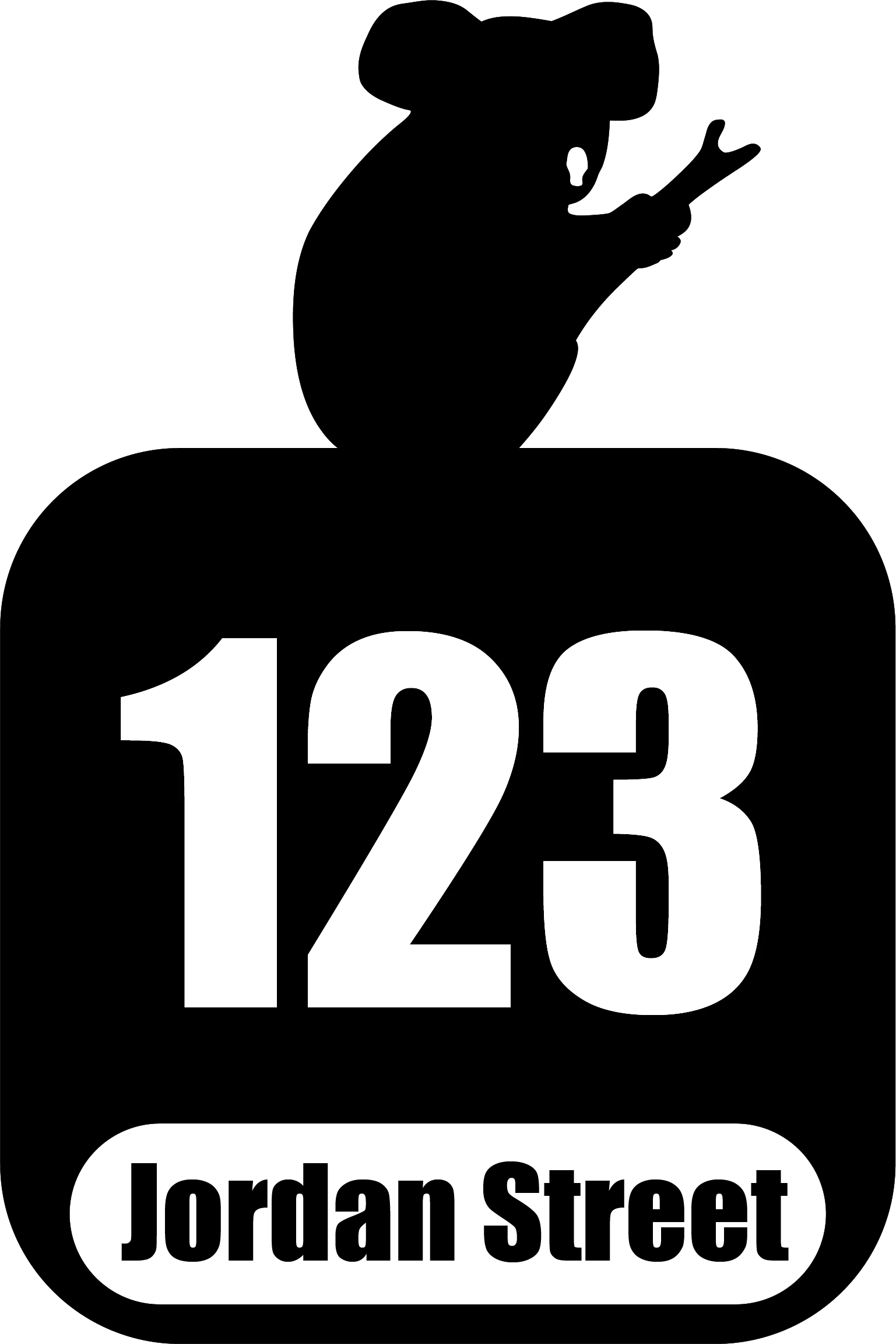 Custom Bin Sticker Street Name Number Wheelie Garbage Rubbish Vinyl Decal