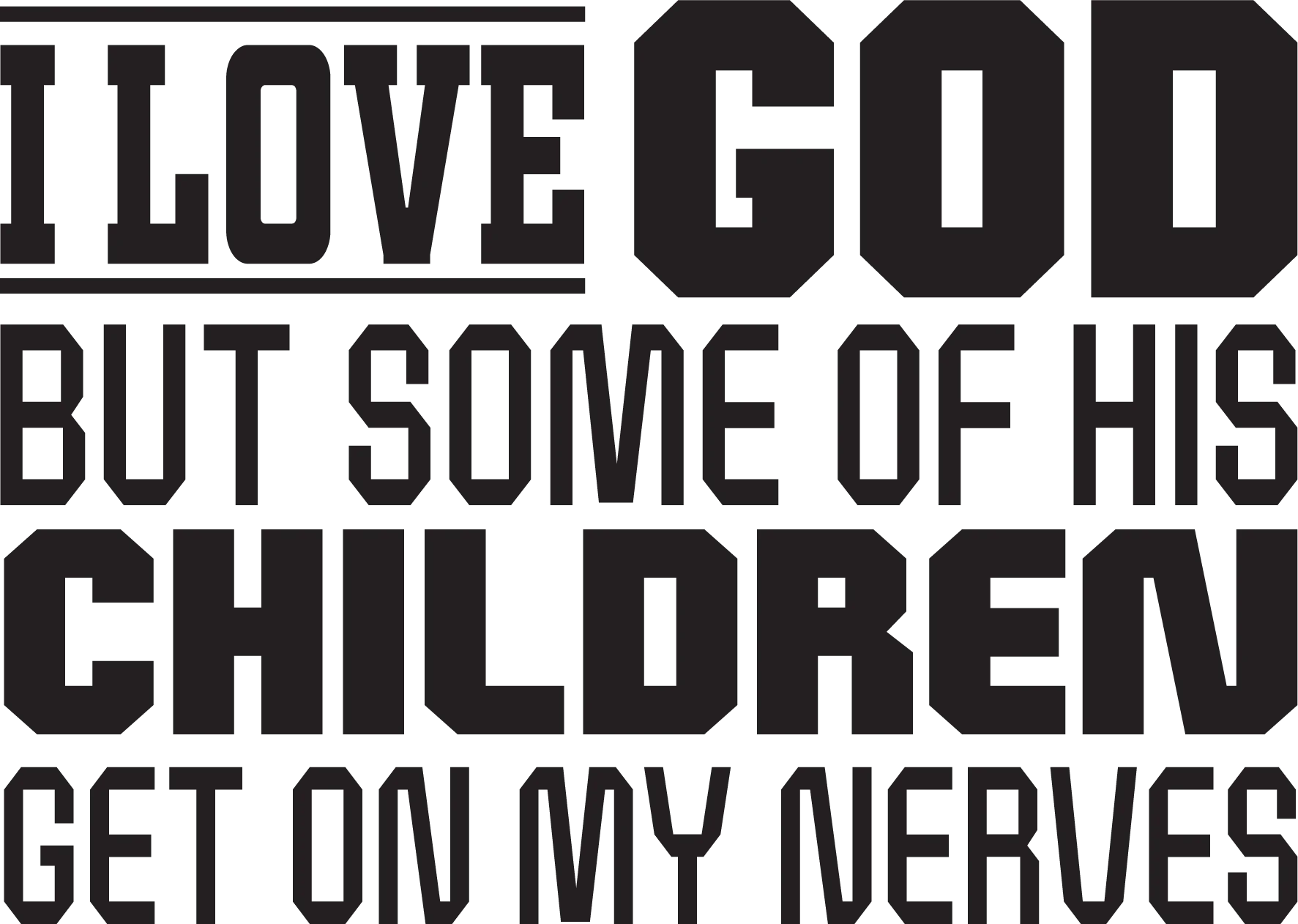 I Love God 4X4 car vinyl STICKER funny DECAL 4WD Ute Van JDM Truck Drift