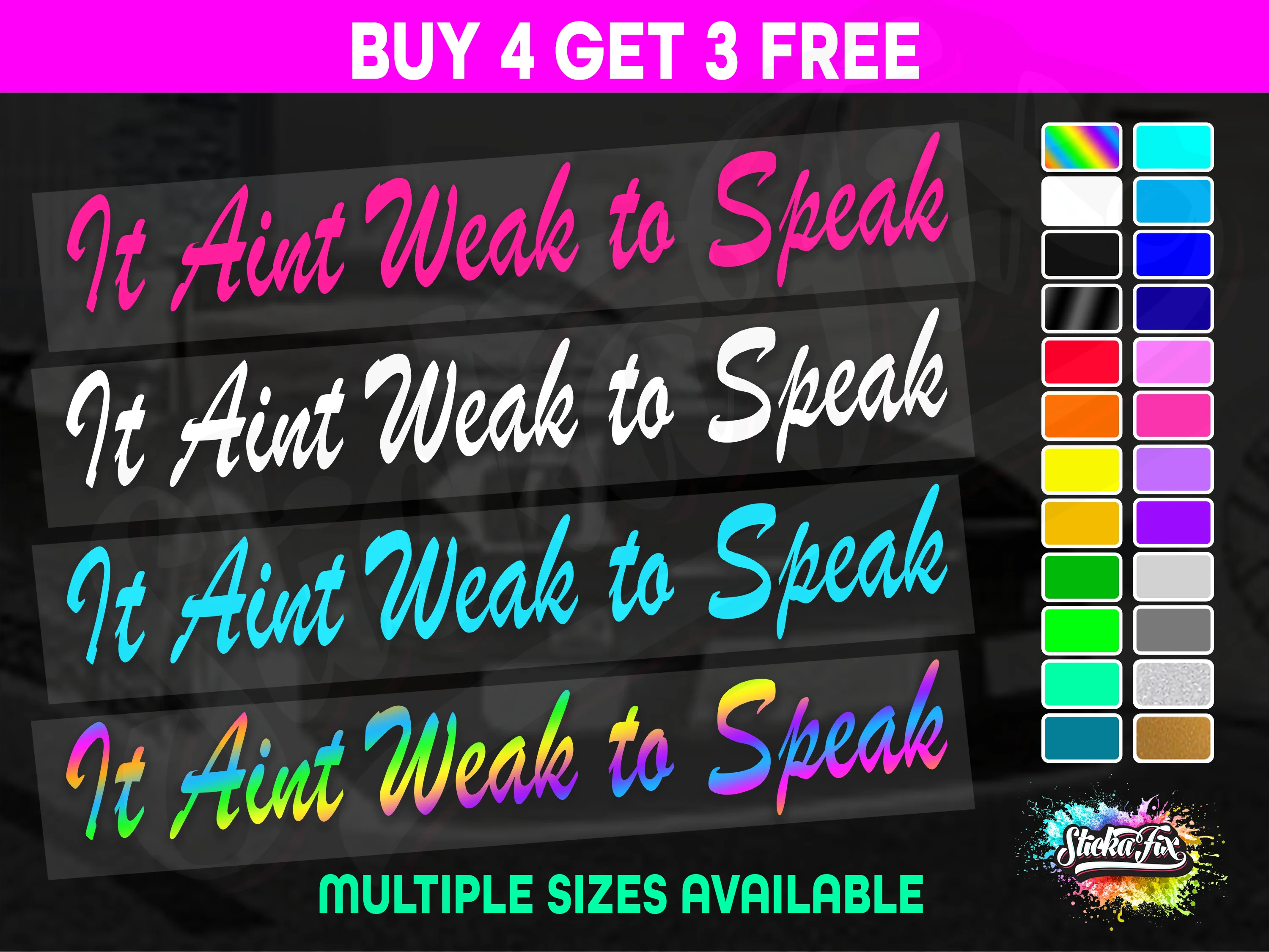 It Aint Weak To Speak