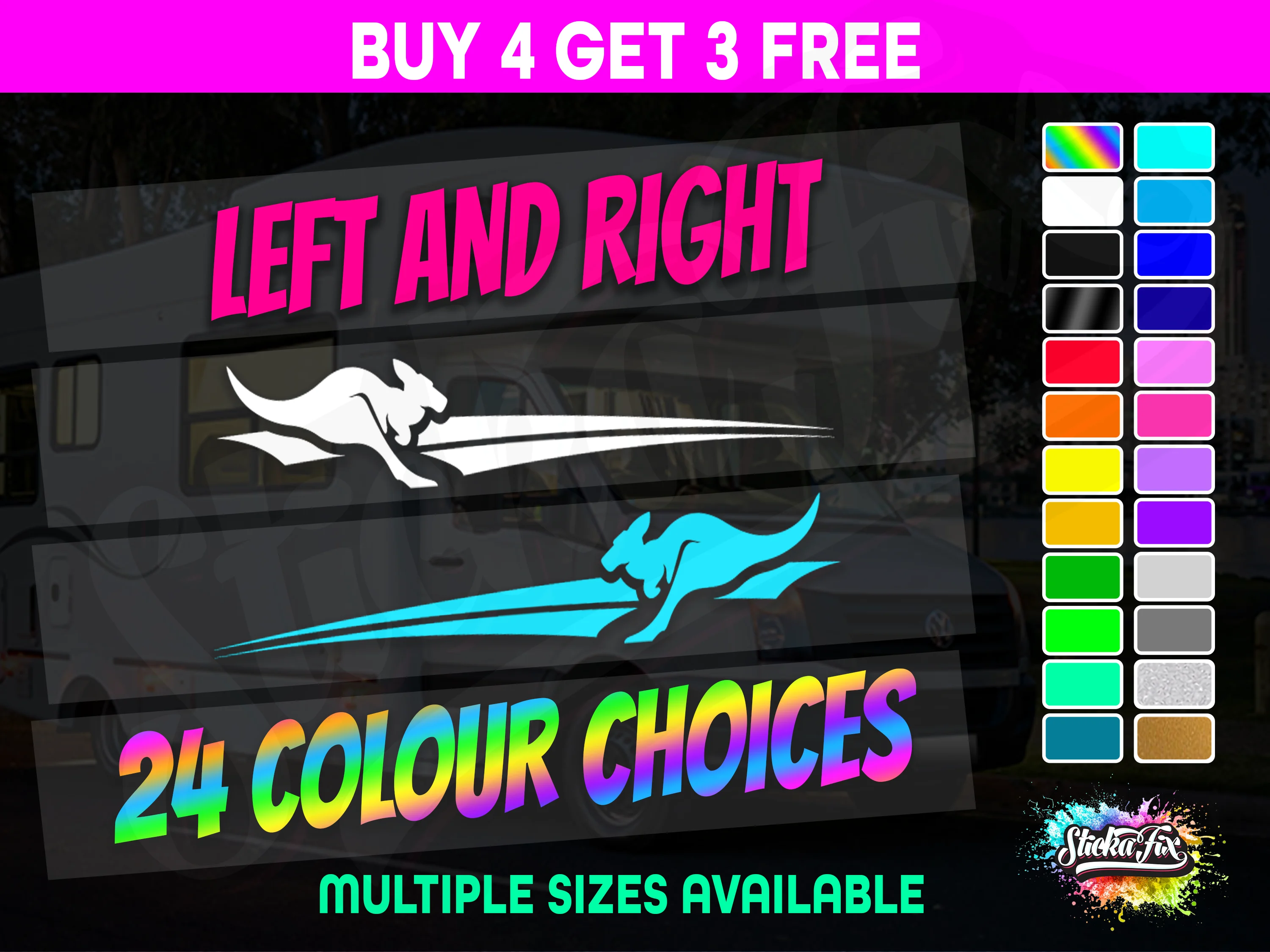 2x Caravan Stripes - Small