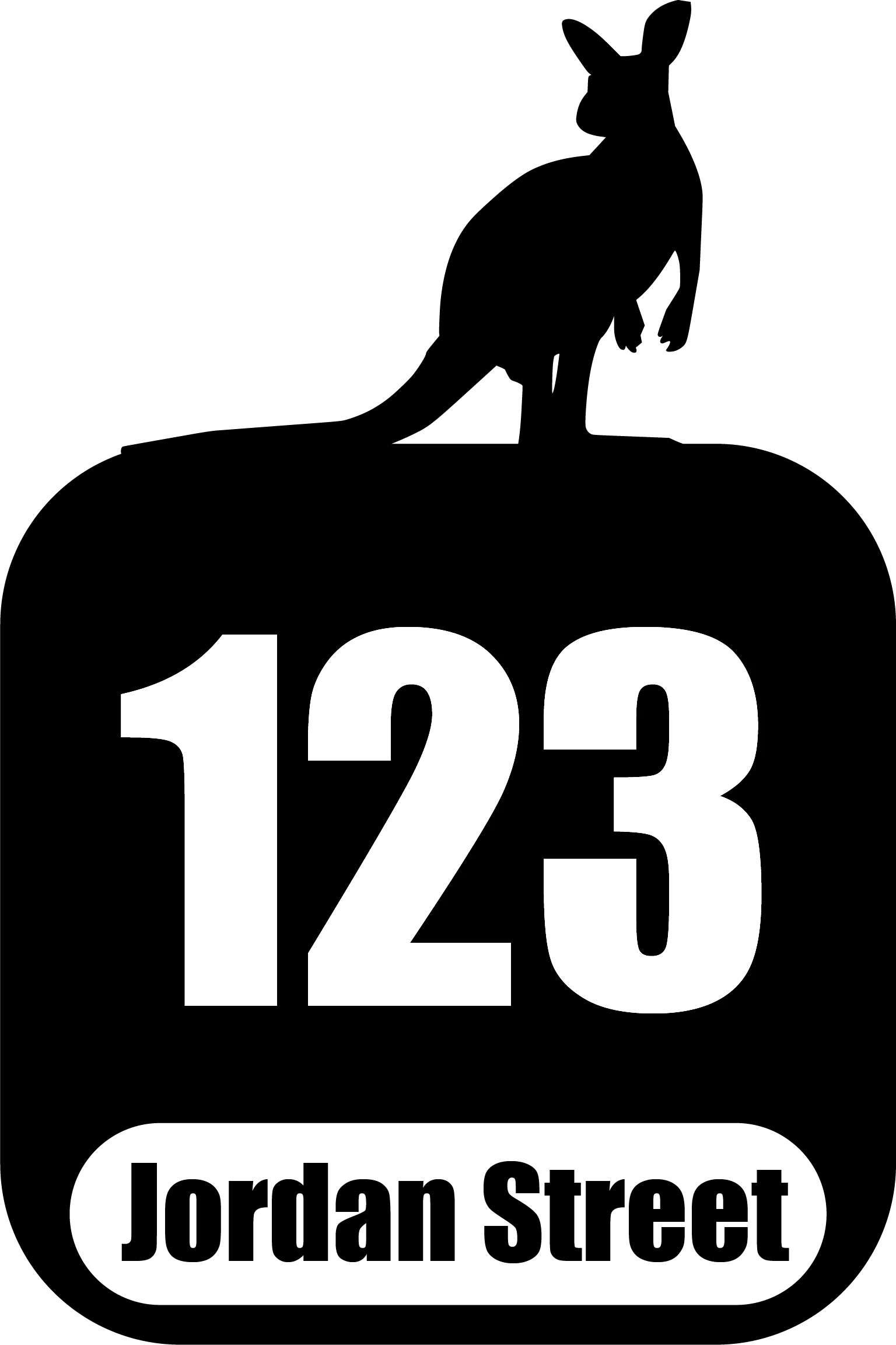 Custom Bin Sticker Street Name Number Wheelie Garbage Rubbish Vinyl Decal