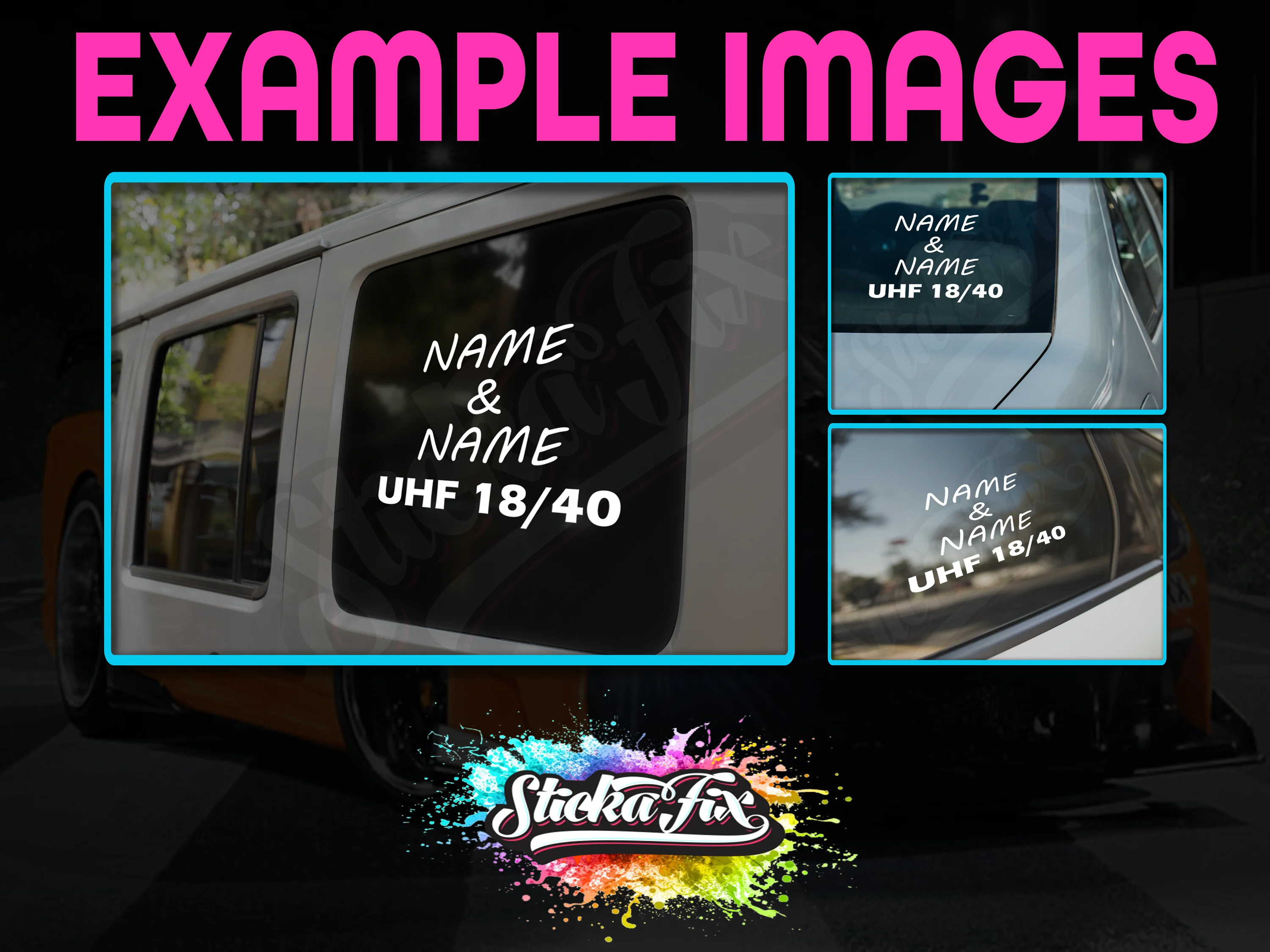 UHF 40 Sticker Your Names & Channel Number Radio Decal Caravan 4x4 4wd motorhome