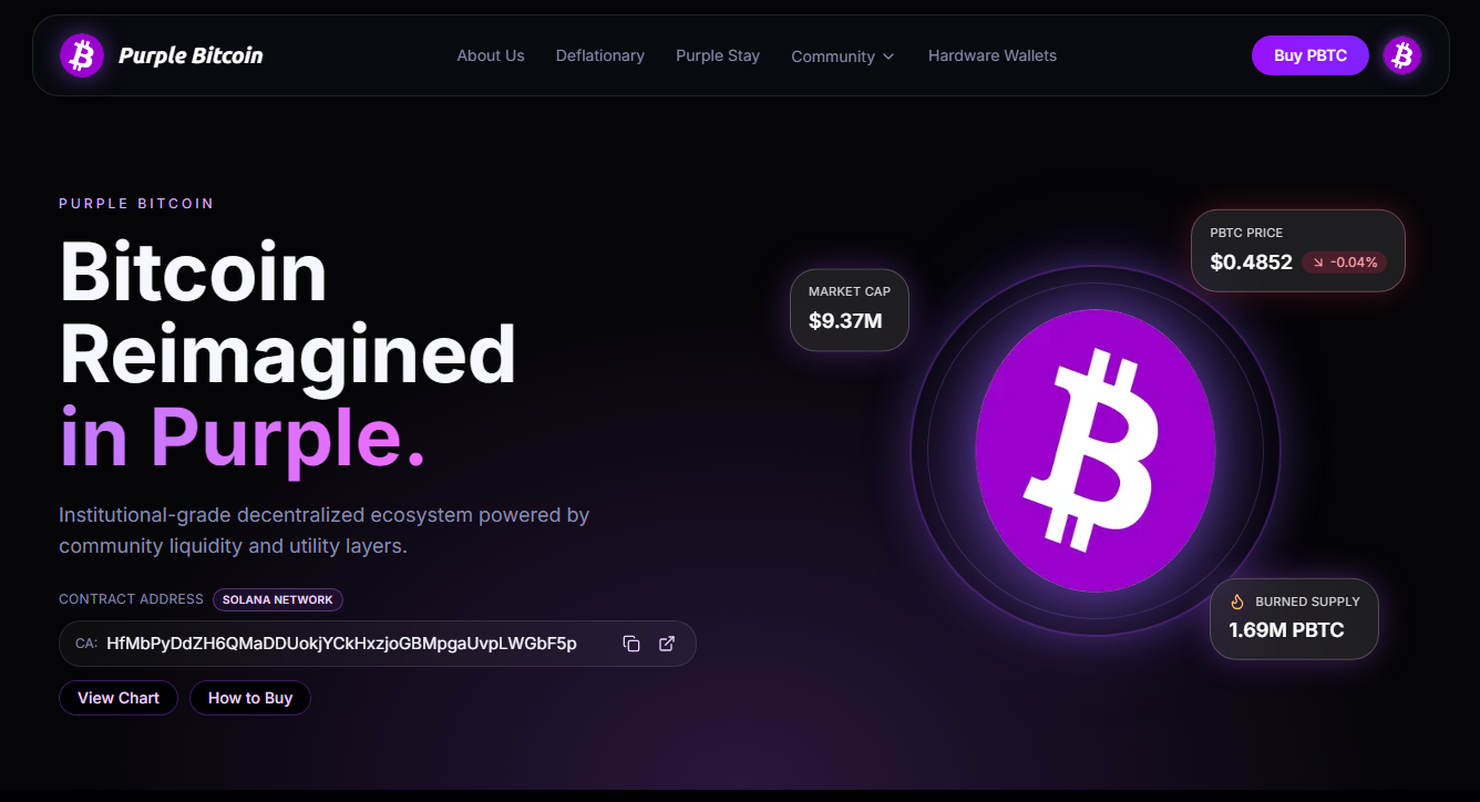 Purple Bitcoin screenshot